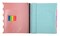 Mintra Office Durable PREMIUM Spiral Notebook, ((Salmon, 5 Subject (8.5in x 11in)), Fabric Covered Coils, No Snags, College Ruled, Adjustable PocketDividers, Ruler, Organization, School